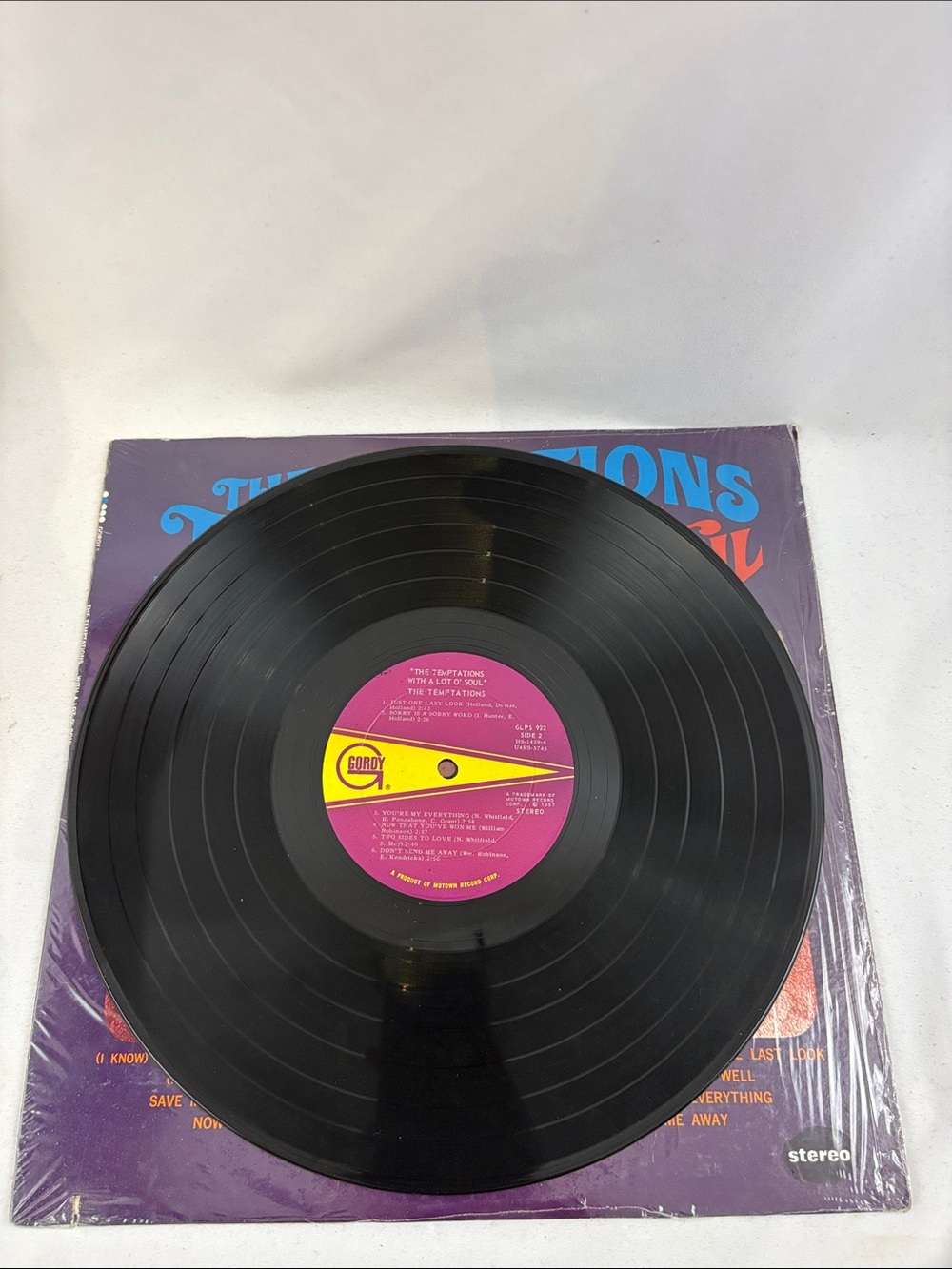 The Temptations With A Lot O' Soul Vinyl Lp '67 Record Motown Gordy - Picture 3 of 6